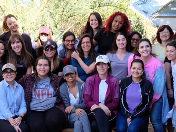 Group photo of seniors enrolled in capstone course