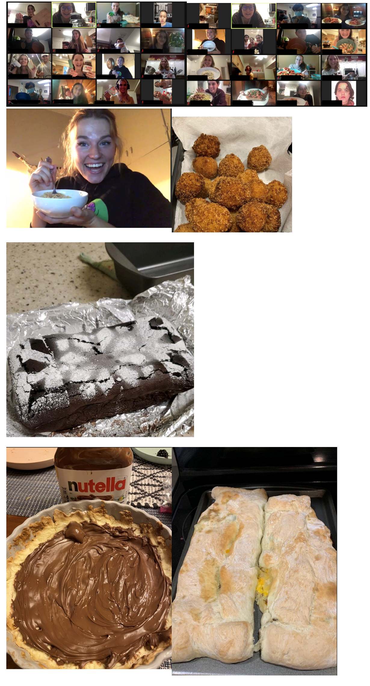 cooking night photo collage